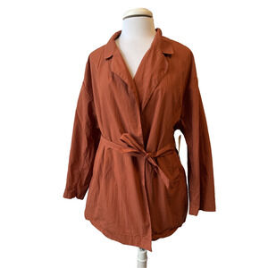 89th & Madison NWT Women's M Nylon Cotton Lightweight Windbreaker Jacket Picante